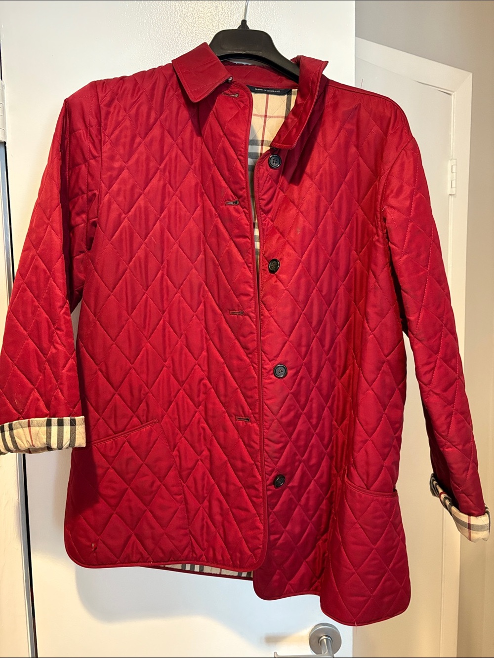 Burberry Quilted Red Women's Barn Jacket